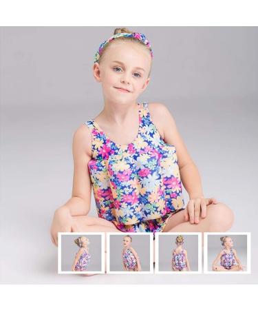 Obeeii Baby Girls Swimming Suit with Buoyancy Aid & UV Protection | Summer Swimwear for Ages 1-7 - Buy Online on GoSupps.com