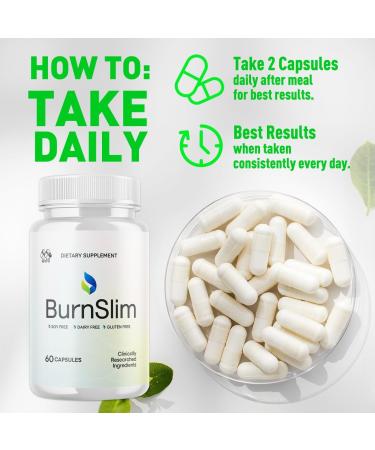 (3 Pack) Burn Slim Capsules Official Burnslim Pills with All Natural Ingredients Advanced Burn Slim Health and Wellness Vitamin Supplement Supporting Active Lifestyle for Women & Men (180 Capsules) - Buy Online on GoSupps.com