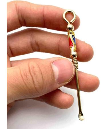 Retro Brass Ear Spoons Portable Ear Cleaning Tool Earpick Ear Wax Remover Curette Cleaner Ear Pick Keychain Pendants - Buy Online on GoSupps.com