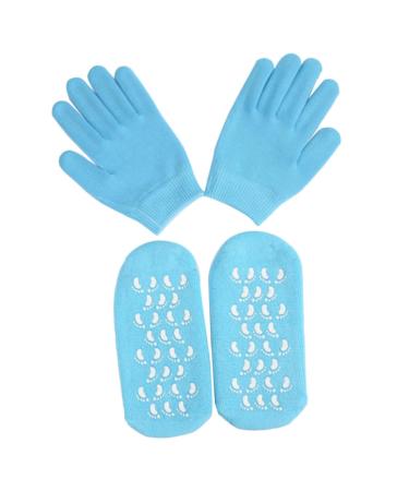 VINTORKY Spa Gel Socks Gel Gloves and Socks Moisturizing Heel Socks Dry Skin Gloves Socks for Women Spa Gel Gloves Moisturize Gel Socks for Moisturizing Women Spa Socks Ladies Gloves Hand 21.00X10.50X3.00CM