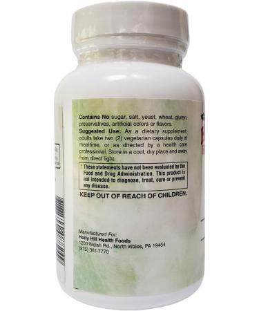 Holly Hill Health Foods Brain Support 120 Vegetarian Capsules - Buy Online on GoSupps.com