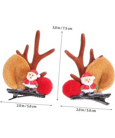 Beatifufu 6 Pairs Christmas Hair Clips Antlers Hair Pin Reindeer Ear Hair Clips Christmas Party Costume Hair Clips Christmas Hair Barrettes Holiday Hair Clips Iron Mushroom Child Pine Cones - Buy Online on GoSupps.com
