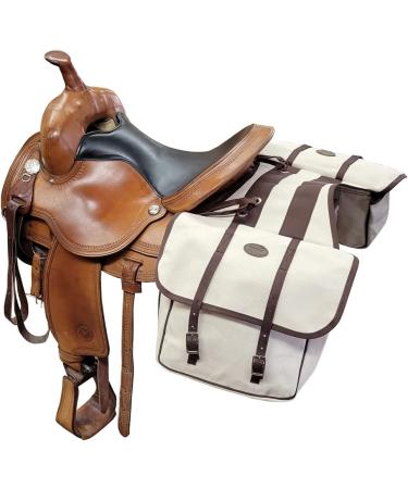 TrailMax Canvas Horse Saddle Bag - Rugged & Weather Resistant for Trail Riding - Durable Cotton Canvas - Horse Saddle Bags - Buy Online on GoSupps.com