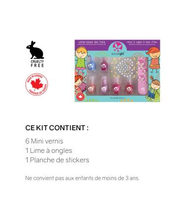 SuncoatGirl Mini Mani Kit - 8 Water-Based Nail Polishes for Kids - Buy Online on GoSupps.com