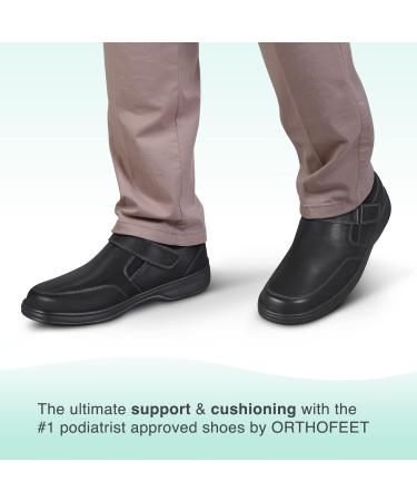 Orthofeet Men's Casual Shoes - Reduce Pressure & Discomfort - Zodiac 11 Black - Buy Online on GoSupps.com