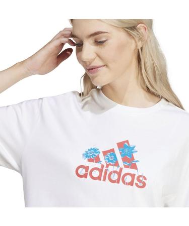 Shop adidas Women's FlowPack Badge of Sport T-Shirt - Eco-Friendly Non-Dyed Tee International Shipping Available - Buy Online on GoSupps.com