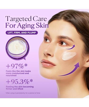 KOEC 3D Lifting Cream Anti-Aging Night Cream for Tightening and Firming Neck & Face Wrinkle Cream for Women with Peptide Complex & Probiotics Natural & Organic 1.76 Oz - Buy Online on GoSupps.com