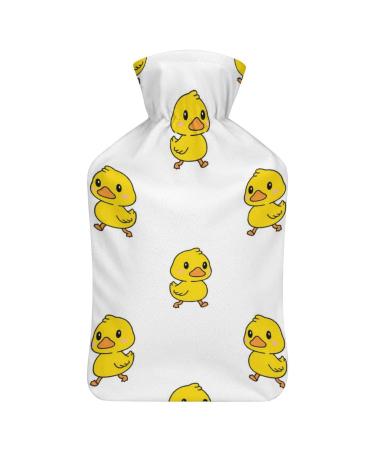 Loving Duck Hot Water Bottle With Cover Plush Bed Bottle Hand Warmer For Adults And Children 26.5X15.3cm