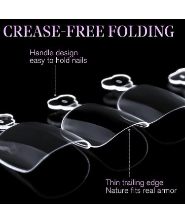 Funfe 120Pcs Clear Press-On Toe Nail Tips - Professional Short Square Gel Nails for Salon & DIY at Home - Buy Online on GoSupps.com