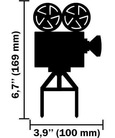 CARISPIBET cake topper with a filming camera cake decorative movie themed cake decoration topper acryllic silhouette - Buy Online on GoSupps.com