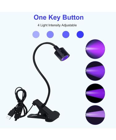 Bestauty Gooseneck UV Lamp | 400nm Wavelength Nail Curing Light | 360 Rotatable Dryer & Clip | USB Charging | Black - Buy Online on GoSupps.com