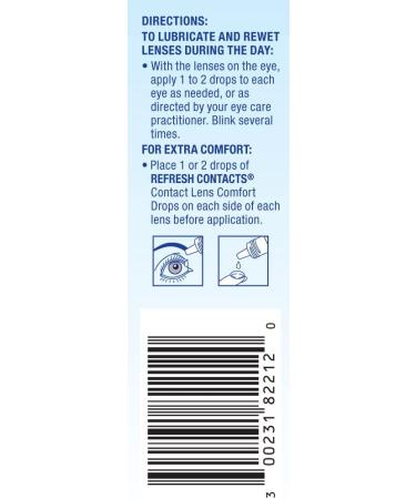 Refresh Contacts Eye Drops - Contact Lens Comfort Blue 0.4 Fl Oz Sterile - Buy Online on GoSupps.com