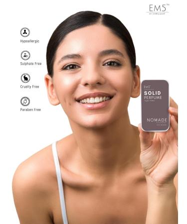 EM5 Combo Pack of Alcohol Free Solid Perfumes | Woody Oud & Nomade for Men & Women | Non-Greasy Cologne | Strong & Lasting Fragrance | Gifting Pack for Him & Her - Buy Online on GoSupps.com