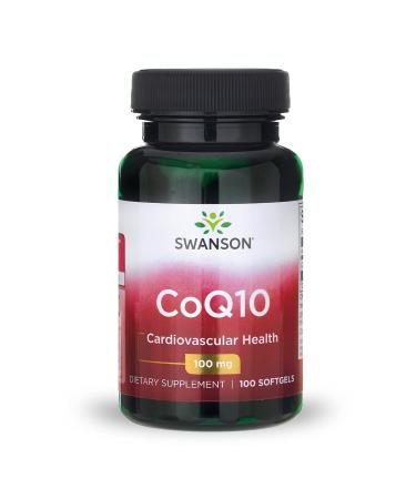 Swanson CoQ10 - Energy Antioxidant Support - Coenzyme Q10 Supplement - (100 Softgels 100mg Each)