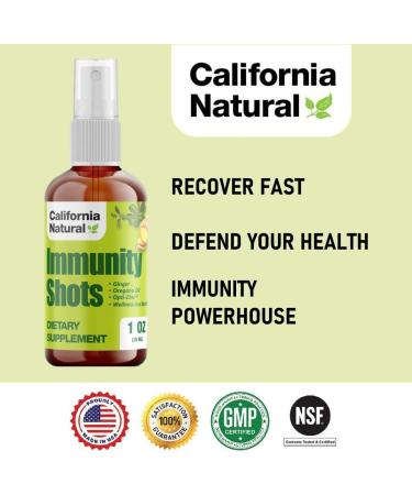 California Natural Immunity Spray - Opti-Zinc, Organic Ginger & Oregano Oil - Potent Immune Booster - 1oz - Buy Online on GoSupps.com