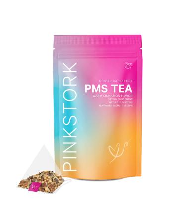 Pink Stork PMS Tea: Warm Cinnamon Tea, 100% Organic, Natural Period Relief from Cramping, Heavy Flow, Nausea Relief, + Hormonal Migraine Relief, Women-Owned, 30 Cup