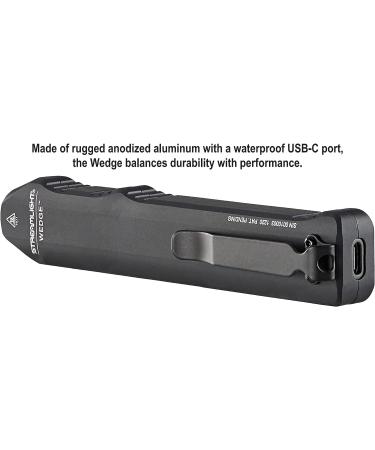 Streamlight 88810 Wedge 300-Lumen EDC Flashlight with USB-C Cord and Lanyard - Black - Buy Online on GoSupps.com