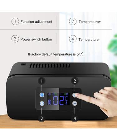 Portable Insulin Cooler Refrigerated Box Travel Drug Reefer Mini Medicine Refrigerated Box with Car USB Charging Large Refrigeration Space:178x53x25mm - Buy Online on GoSupps.com