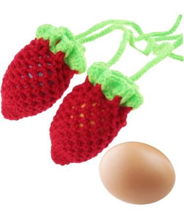 Alipis 2pcs Fruit Drawstring Vegetable Bags Strawberry Woolen Bag Egg Bag Shopping Hanging Net One Shoulder - Buy Online on GoSupps.com