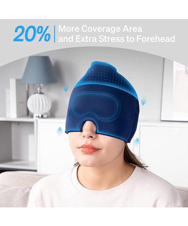 Head Gel Ice Cap U-Shaped Cooling Headache Cap - Migraine Head Pack Comfortable Stretchy Ice Cap for Migraines Tension with Cold Single Layer Blue - Buy Online on GoSupps.com