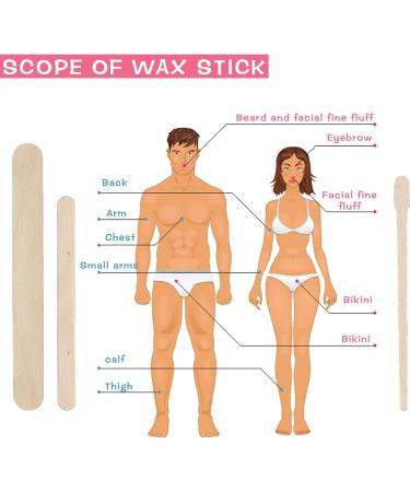 LUOCAI Wooden Eyebrow Waxing Applicator Sticks 200 Pcs - Small Spatulas for Face & Eyebrows Hair Removal - Buy Online on GoSupps.com