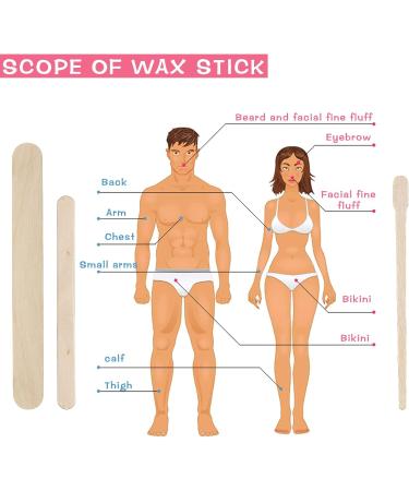 Kaoness Wooden Spatula - 200pcs Waxing Applicators for Hair Removal & Beauty Care - Ideal for Eyebrows Lips & Body - Buy Online on GoSupps.com