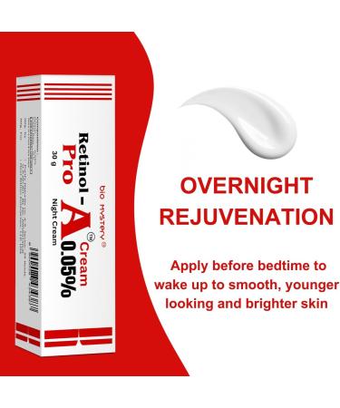 Retinol 0.05% For Night Repair Cream Face Moisturizer for Wrinkle Reduction Non-Greasy Formula for Daily Use 1.0 Oz Retinol Pro-0.05 - Buy Online on GoSupps.com