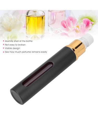 10ml Empty Roller Ball Bottle - Essential Oil Roller Refillable Perfume Container Travel Size Cosmetic Dispenser - Black - Buy Online on GoSupps.com