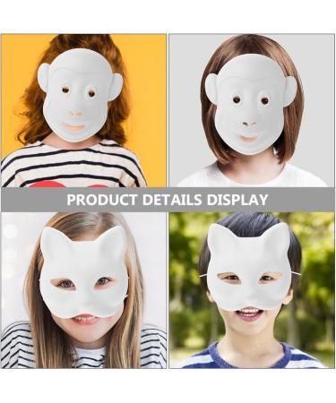 DIY Animal Masks - 2 Pack Cat Monkey & Fox Masks for Cosplay & Christmas | Paintable Masquerade Accessories - Buy Online on GoSupps.com