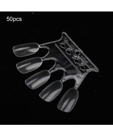 4 Colors Nail Color Card - 50 pcs Nail Art Practice Tips for Manicure and Polish Gel Display (3# Transparent) - Buy Online on GoSupps.com