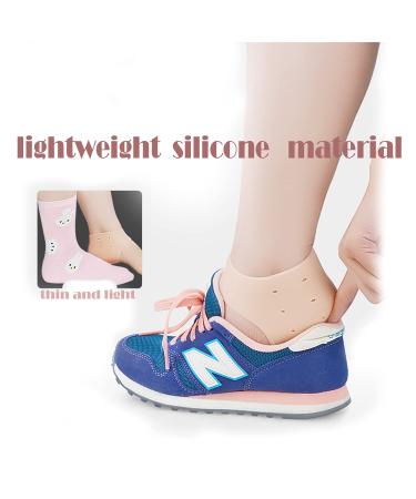 Silicone Gel Heel Sleeve - 4 Pairs Breathable Cushion for Plantar Fasciitis - Instant Pain Relief! - Buy Online on GoSupps.com