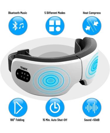 Shop TRAKK Bluetooth Wireless Eye Massager with Heat - International Shipping Available - Buy Online on GoSupps.com