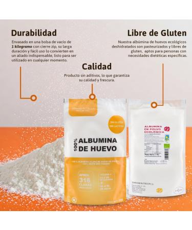  SERMAND SERMAND Organic Egg White Powder (1 kg) | Organic Egg White Powder | Egg Albumin | No Additives | Product - Buy Online on GoSupps.com