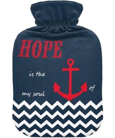 Naanle Chevron Anchor Hot Water Bottle | 1L Transparent Heat Bottle for Bed & Feet Warmer | Pain Relief & Cold Therapy - Buy Online on GoSupps.com