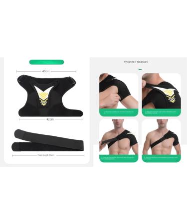 KeuLEn Shoulder Support - Neoprene Adjustable Compression Brace for Rotator Cuff Injury Recovery - Unisex Yellow Shoulder Strap Wrap - Buy Online on GoSupps.com