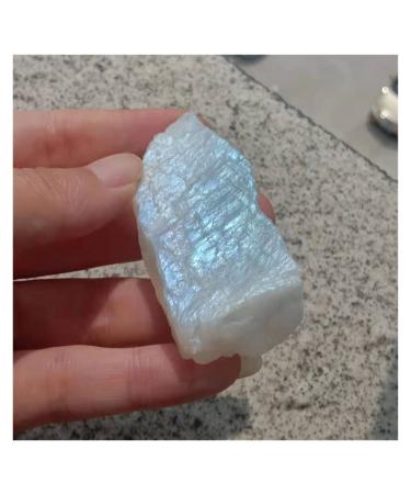Natural Crystal Rough 1PC Natural White Moonstone Blue Light Stones Crystal Rockstone Reiki Healing Specimen Rough Mineral Decor Collecting Home Decoration (Color : Blue Moonstone Size : 20-30g) 20-30g Blue moonstone