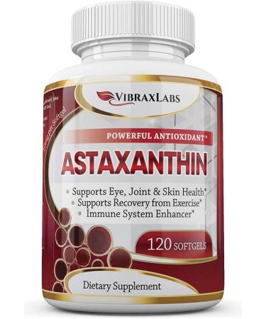 Astaxanthin 10mg Supplement / Best Pure Antioxidant from Microalgae, Helps Skin Care & Eye, Arthritic Joints, Healthy Aging, Boosting Energy, 120 Non-GMO Softgels - Premium Astaxanthin Supplements