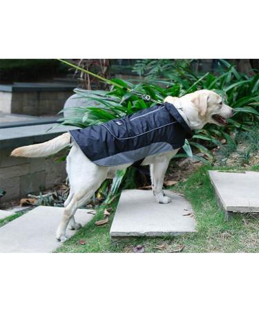 Morezi Waterproof Dog Coat with Harness Hole - Black, L Large (Back 40CM) - Buy Online on GoSupps.com