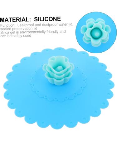 Zerodeko 12 Pcs Silicone Cup Lid Silicone Cover Travel Fruit 11x11x3cmx3pcs Light Bluex3pcs - Buy Online on GoSupps.com