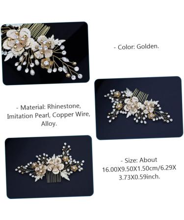 FRCOLOR 1pc Comb Bridesmaid Hair Accessories Hair Accessory for Women Exquisite Hair Accessory Rhinestone Bridal Hair Accessory Tiara Leaf Hair Clips Goody Hair Clips for Women Wedding - Buy Online on GoSupps.com