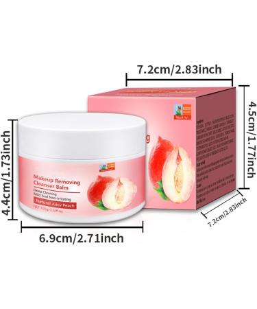  tongfeng Makeup Remover Balm | Natural Makeup Remover Balm with Juicy Peach 100g Cold Cream Makeup Remover Cleansing Balm to Cleanse Pores Tongfeng - Buy Online on GoSupps.com