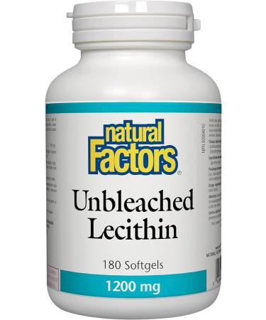 Lecithin 1200mg-Unbleached (180Capsules) Brand: Natural Factors - Buy Online on GoSupps.com