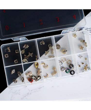 OLACD Grids Tip Box 10 Organizer Art Nail Transparent Reusable Number Empty Clear Nail Plastic Display False Number - Buy Online on GoSupps.com