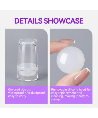 Gelike EC French Nail Stamper - Transformable Silicone Stamp Head for DIY Nail Art & Home Manicure Tools - Buy Online on GoSupps.com