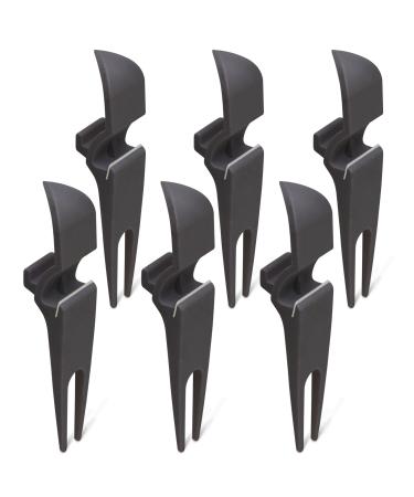 GoSports Golf Beer Shotgun Divot Tool and Cigar Holder - 6 Pack For Golfers Who Like to Party Gray 6 Pack