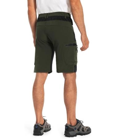 Men's HiuSpor Lightweight Hiking Pants - Breathable Fast Dry Cargo Bermuda Shorts - 6 Pocket Elastic MTB Cycling Shorts - Summer Outdoor Sport Pants in Green (3XL) - Buy Online on GoSupps.com
