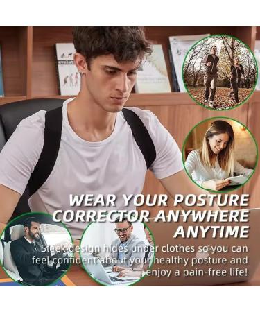 Posture Corrector for Men & Women - Adjustable Back Support Breathable Design for Spine Pain Relief - Buy Online on GoSupps.com