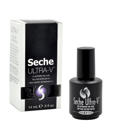 Seche Ultra V Uv-Activated Topcoat Vite Nail Polish Top Coat Salon Manicure Pedi