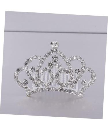 FRCOLOR Girls Crown Comb Rhinestones Child White Jewelry Metal Hair Barrettes - Buy Online on GoSupps.com