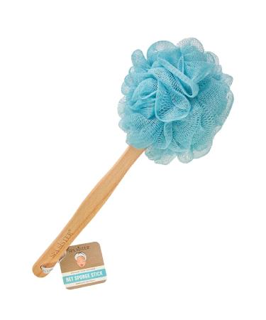 Beech Wood Bath Accessories Net Sponge - Blue | Eco-Friendly Exfoliating Tool - Buy Online on GoSupps.com